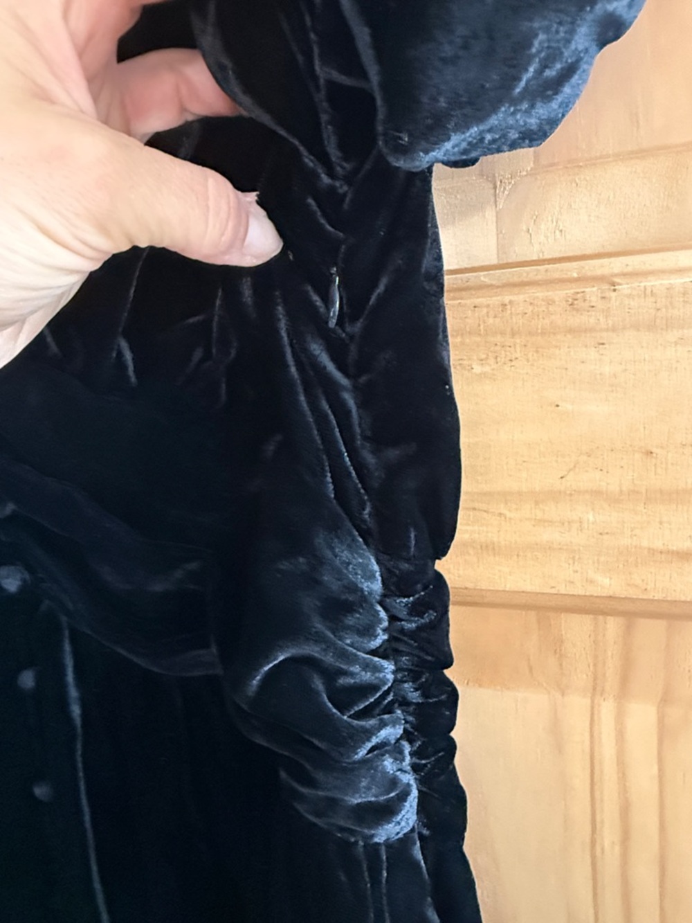 Anthropology black velvet dress - Picture 4 of 4